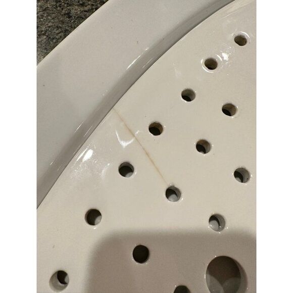 Vintage Arabia ironstone oval oblong serving platter with drainage tray. - Picture 4 of 11